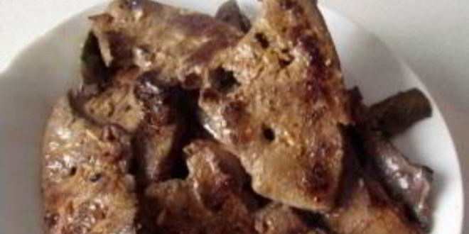 Рецепт жареной телячьей печени