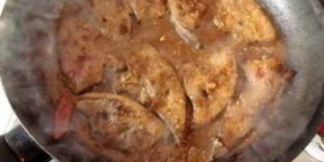 Рецепт жареной телячьей печени