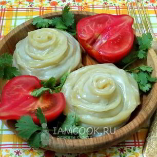 Рецепт Ленивых пельменей-розочек