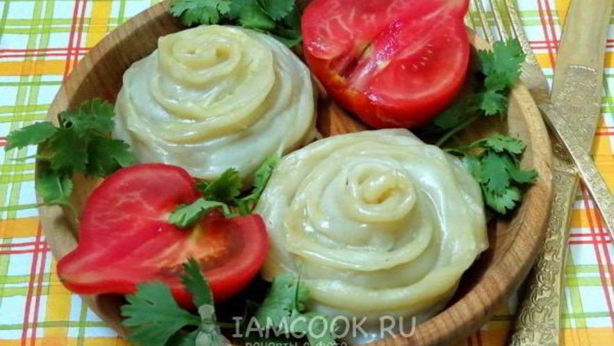 Рецепт ленивых пельменей-розочек