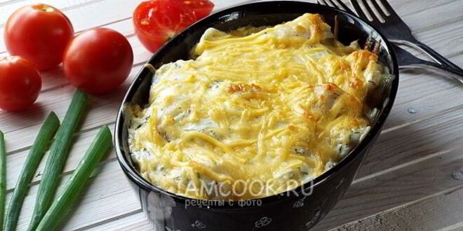 Рецепт пельменей с сыром и сметаной в духовке