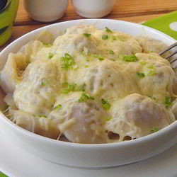 Рецепт Пельменей с сыром в духовке