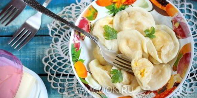 Рецепт пельменей с сыром