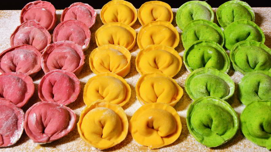 Рецепт цветных пельменей