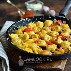 Рецепт Жареных пельменей с сыром