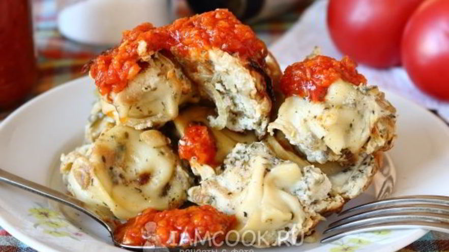 Рецепт жареных пельменей с яйцом