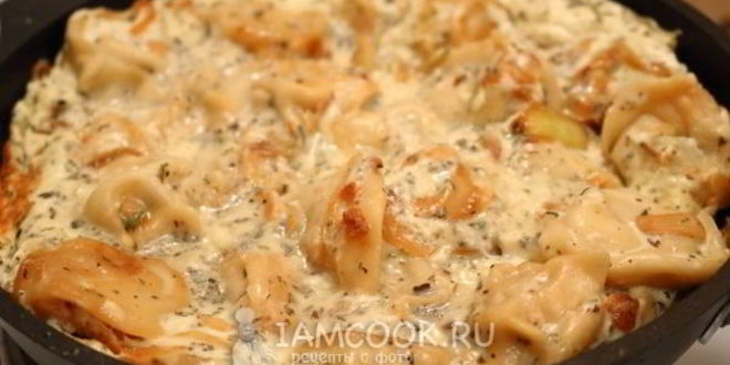 Рецепт жареных пельменей с яйцом