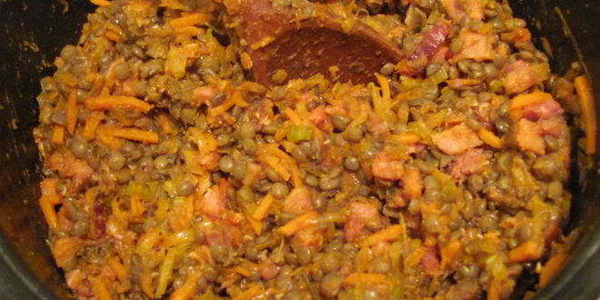 Рецепт овощного плова из чечевицы