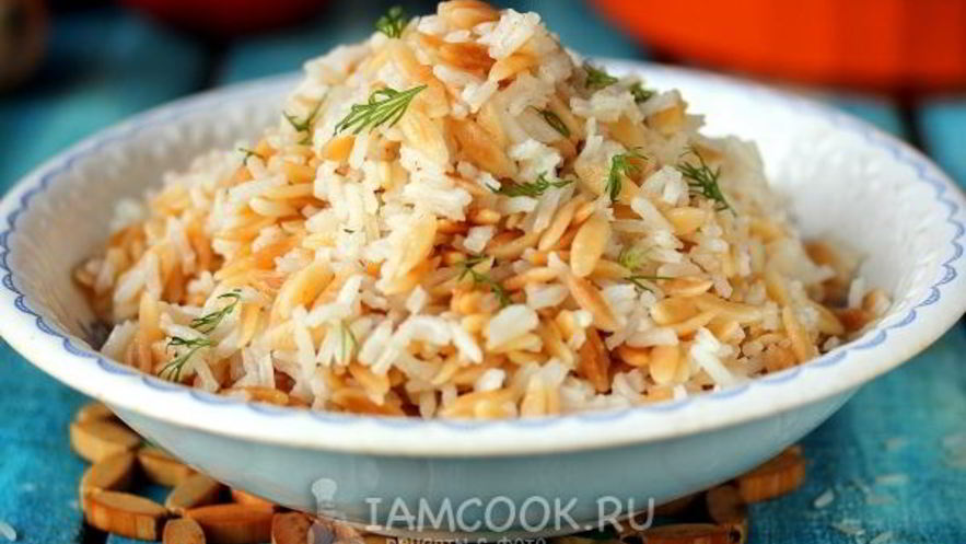 Рецепт пилава из пасты орзо и риса