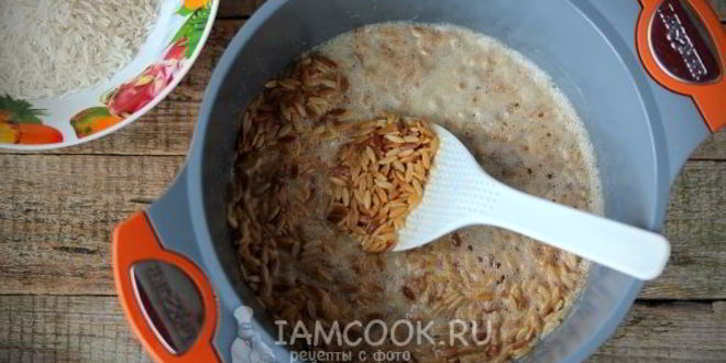 Рецепт пилава из пасты орзо и риса