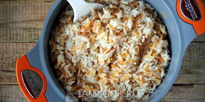 Рецепт пилава из пасты орзо и риса