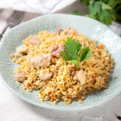 Рецепт Плова из булгура с курицей в мультиварке