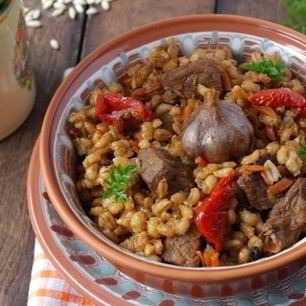 Рецепт Плова из перловки с мясом