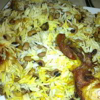 Плов с фасолью черноглазка