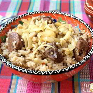 Рецепт Плова с машем и телятиной