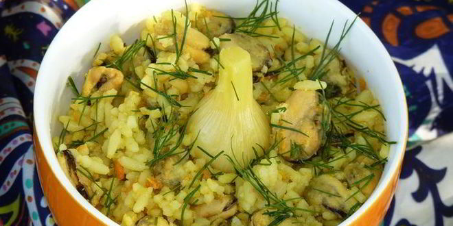 Рецепт плова с мидиями