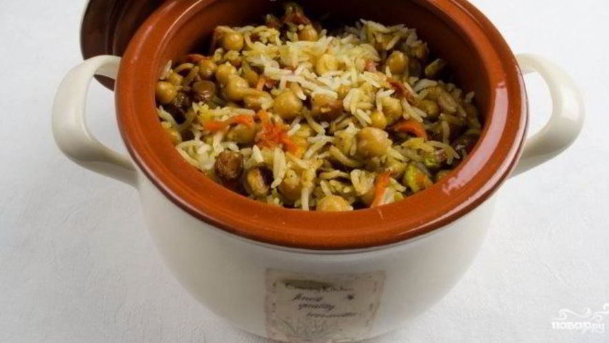 Рецепт плова с нутом в мультиварке