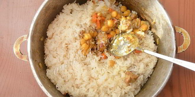 Рецепт плова со свининой и нутом