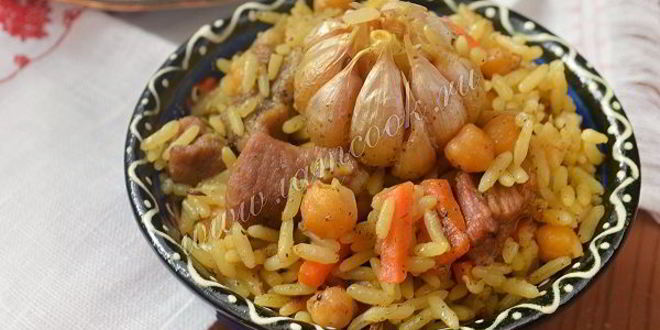 Рецепт плова со свининой и нутом