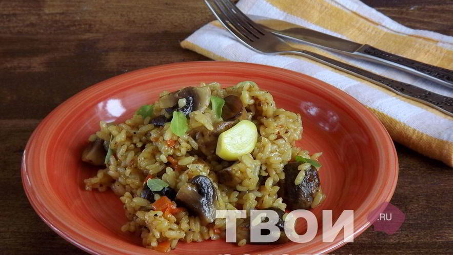 Рецепт постного плова с грибами