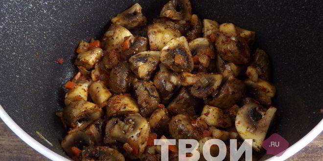 Рецепт постного плова с грибами