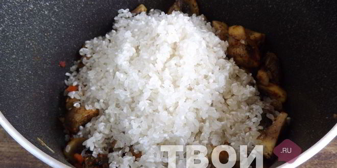 Рецепт постного плова с грибами