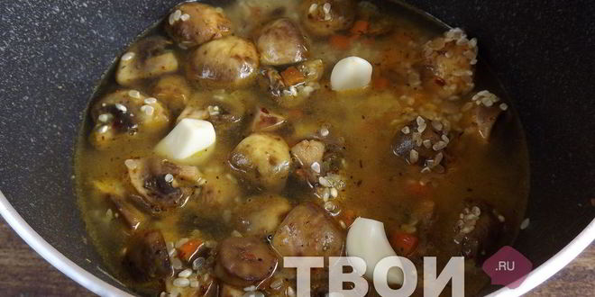 Рецепт постного плова с грибами