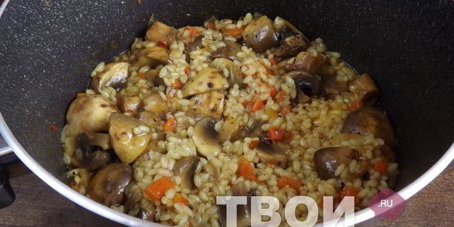 Рецепт постного плова с грибами