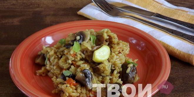 Рецепт постного плова с грибами