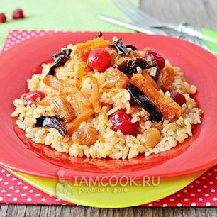Рецепт Постного плова с сухофруктами
