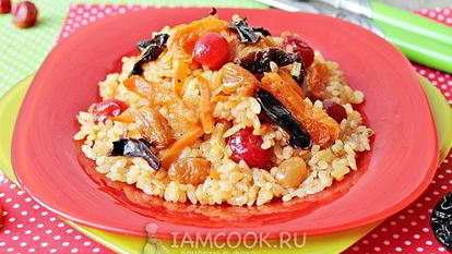 Рецепт Постного плова с сухофруктами