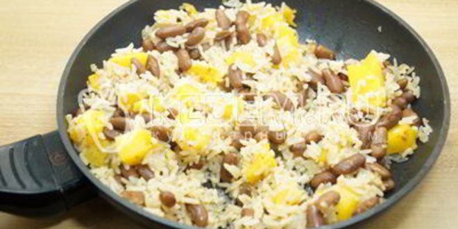 Рецепт постного плова с тыквой и фасолью