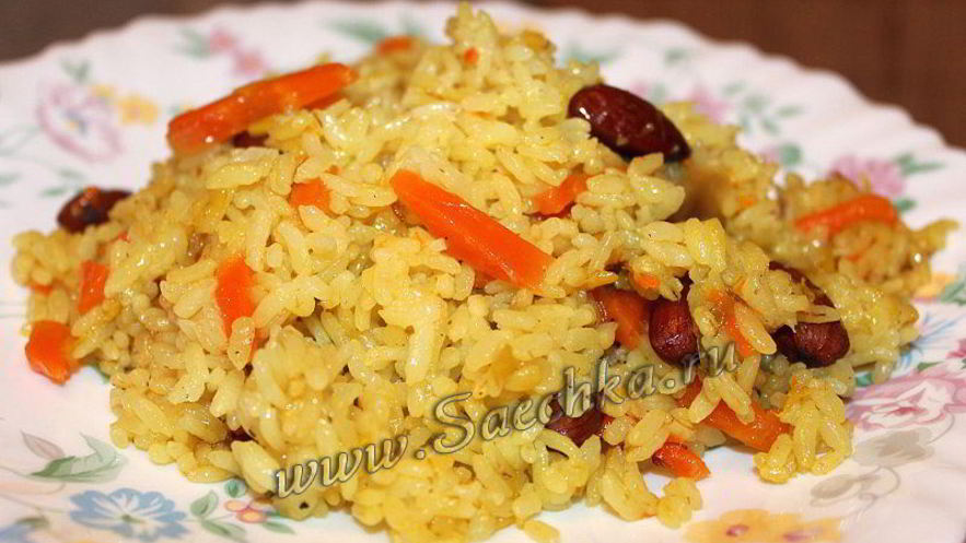 Рецепт постного плова в мультиварке