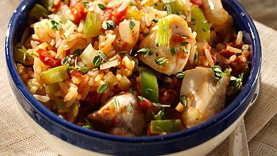 Рецепт пряной джамбалайя из курицы