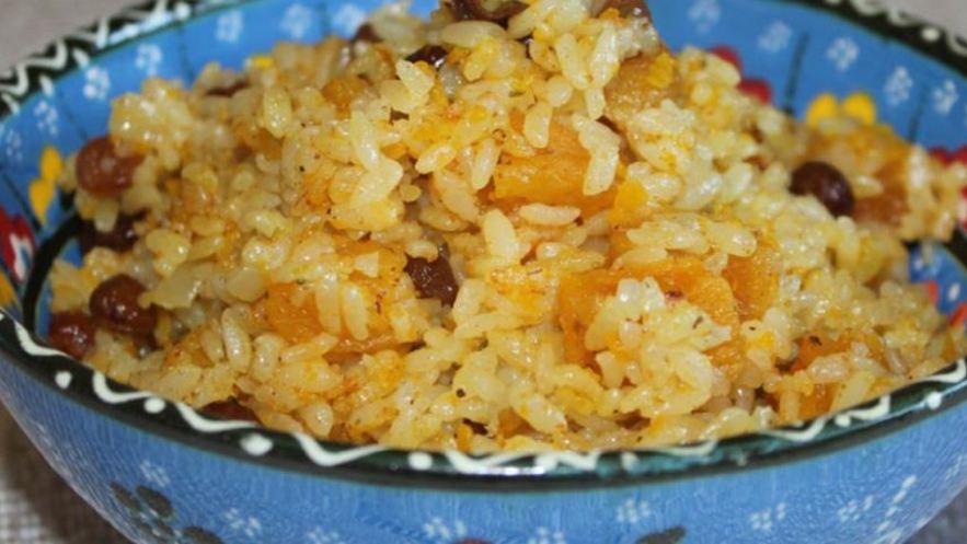 Рецепт сладкого плова с тыквой и сухофруктами