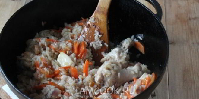 Рецепт узбекского плова с курицей