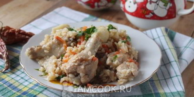 Рецепт узбекского плова с курицей