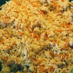 Рецепт Золотистого плова с курицей