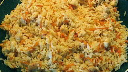 Рецепт Золотистого плова с курицей