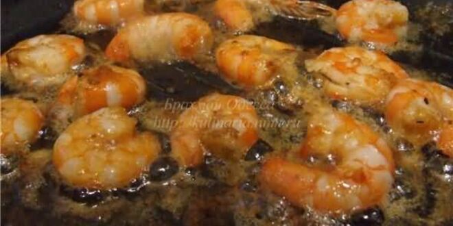 Рецепт креветок в шляпе со сливочным сыром
