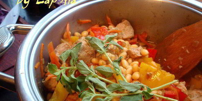 Рецепт мясного рагу с соевыми бобами и орегано