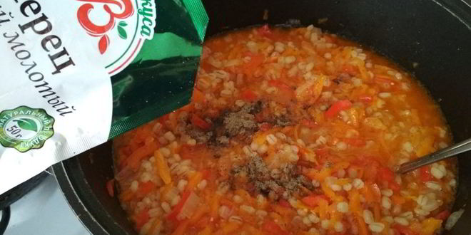 Рецепт овощного рагу с перловой крупой