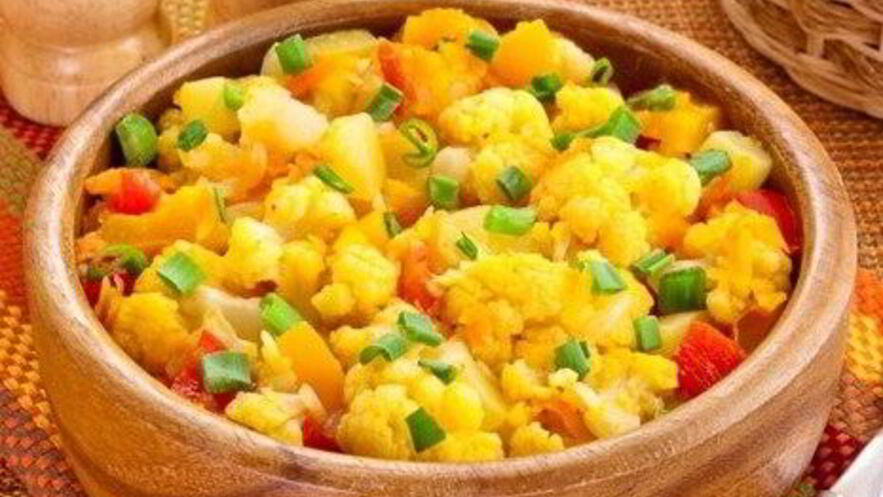 Рецепт овощного рагу с цветной капустой