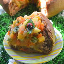 Рецепт Овощного рагу в ржаном хлебе