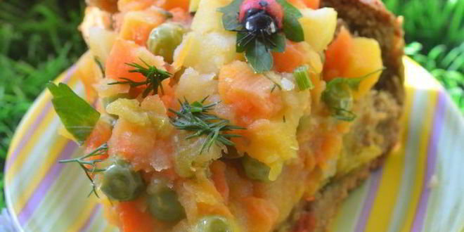 Рецепт овощного рагу в ржаном хлебе