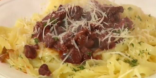 Рецепт пасты с рагу из дичи