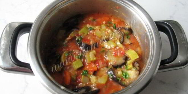 Рецепт рагу из баклажанов и кабачков