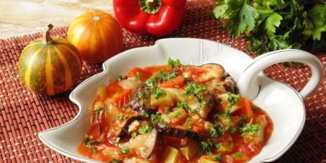 Рецепт рагу из баклажанов и кабачков