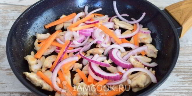 Рецепт рагу из кабачков с курицей