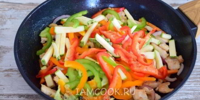 Рецепт рагу из кабачков с курицей